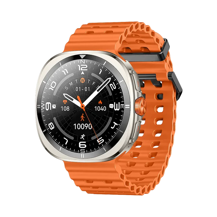 L-106 Rover Smart Watch Ultra Retina Display 1000nit | Black & Orange Color
