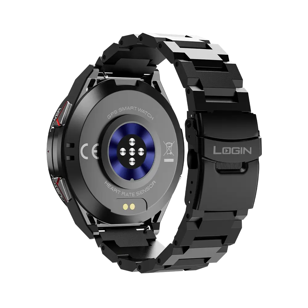 L-115 Glory GPS Smart Watch Black Chain Belt Edition