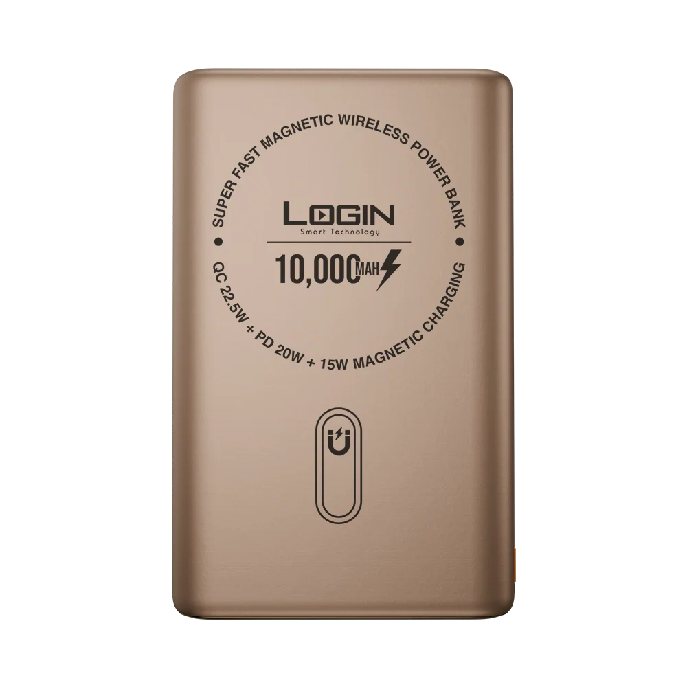 L-712 Magna Power Bank 10000mAh PD 22.5W | Gold & DarkBlue Color