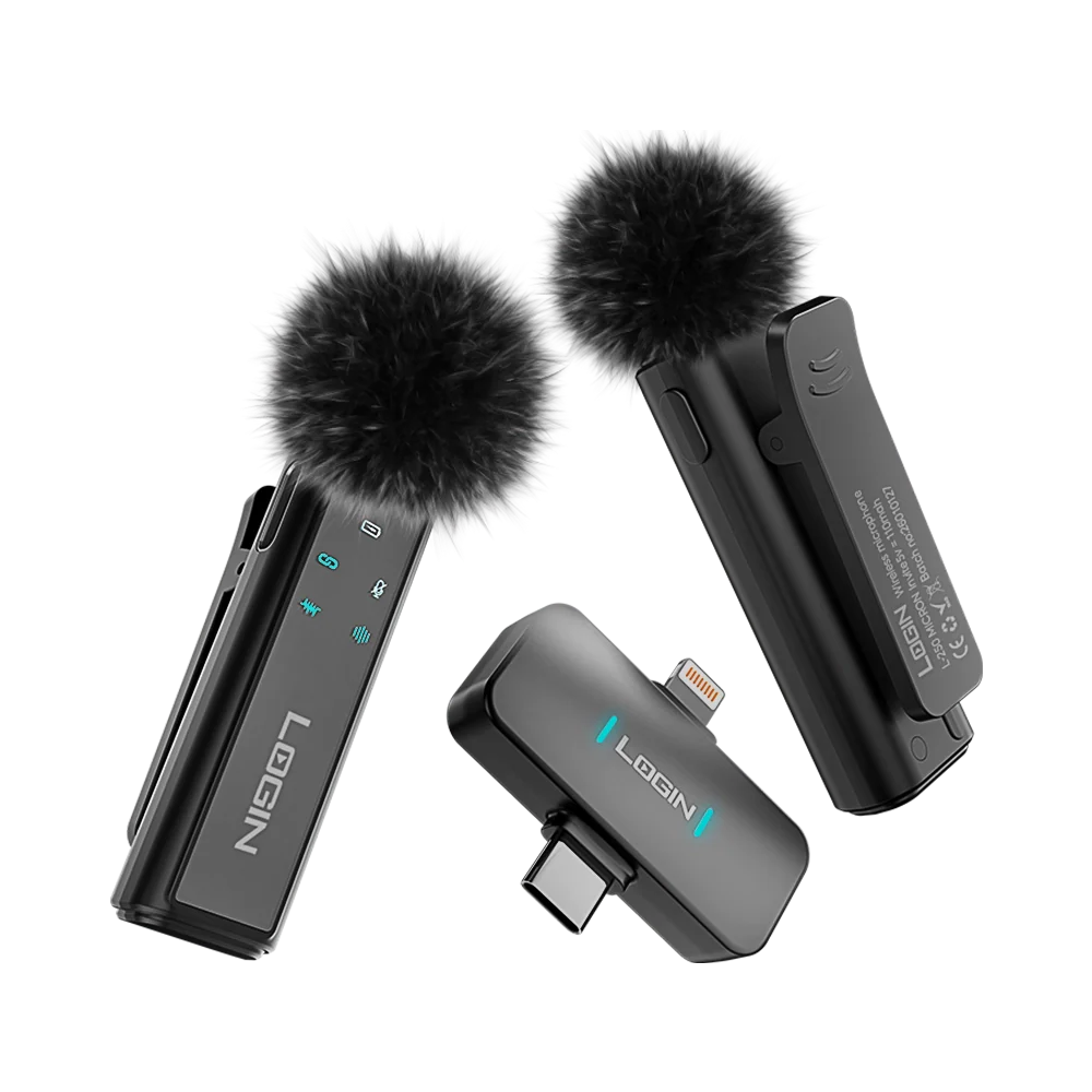 L-250 Micron Wireless Vlogging Microphone with AI ANC Noise Cancellation
