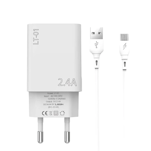 LOGIN Micro 2.4A Wall Charger LT-01